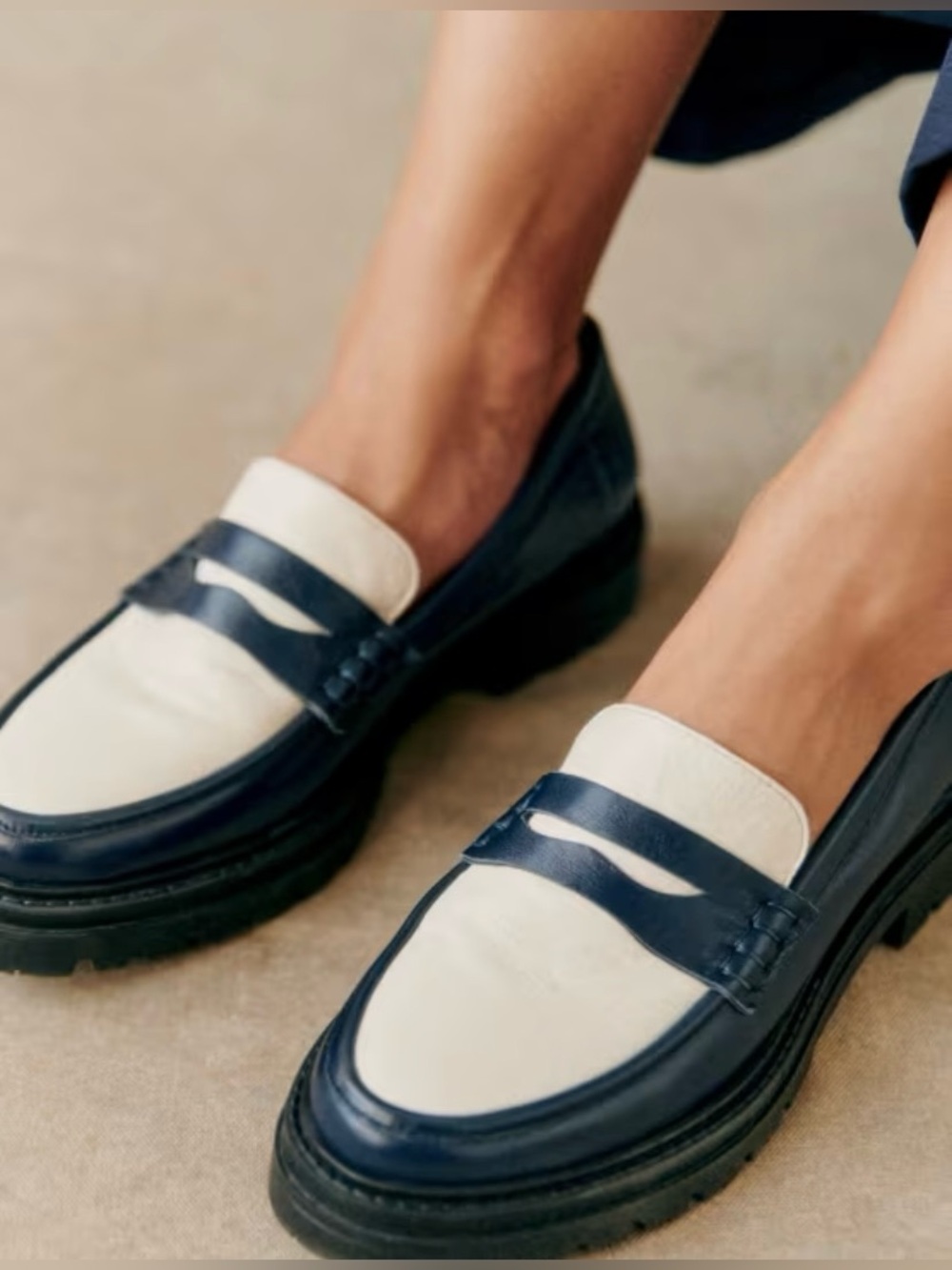 Sezane Albane Loafers Navy